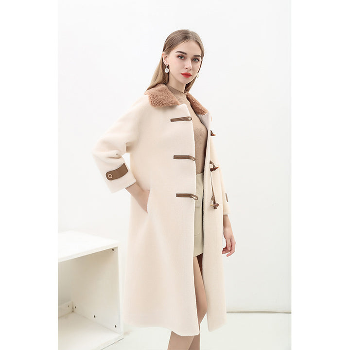 Damernas modetrend ullkappa med fuskpälskrage Eva Jonsson-Eva Jonsson