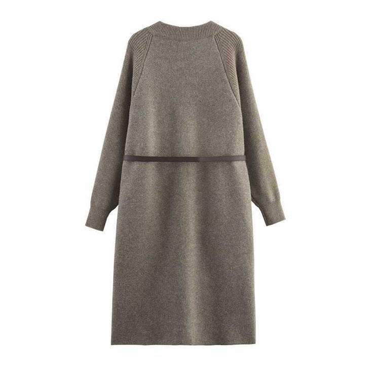 Damernas modetröja med midjebälte och praktiska fickor Eva Jonsson-Eva Jonsson