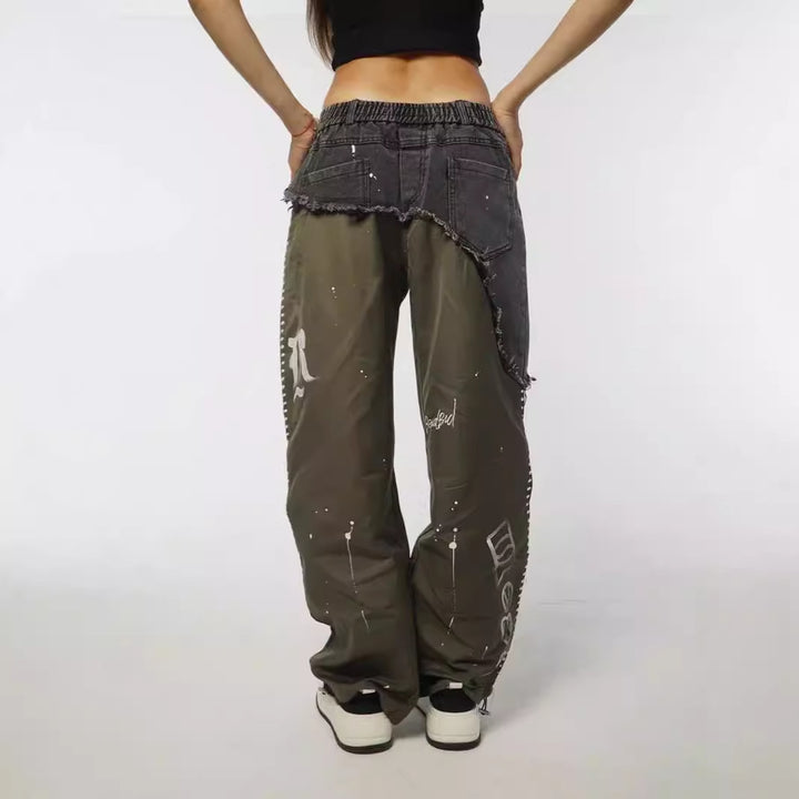 Damernas modiga Cargo-jeans i asymmetrisk skärning Mirla-Eva Jonsson