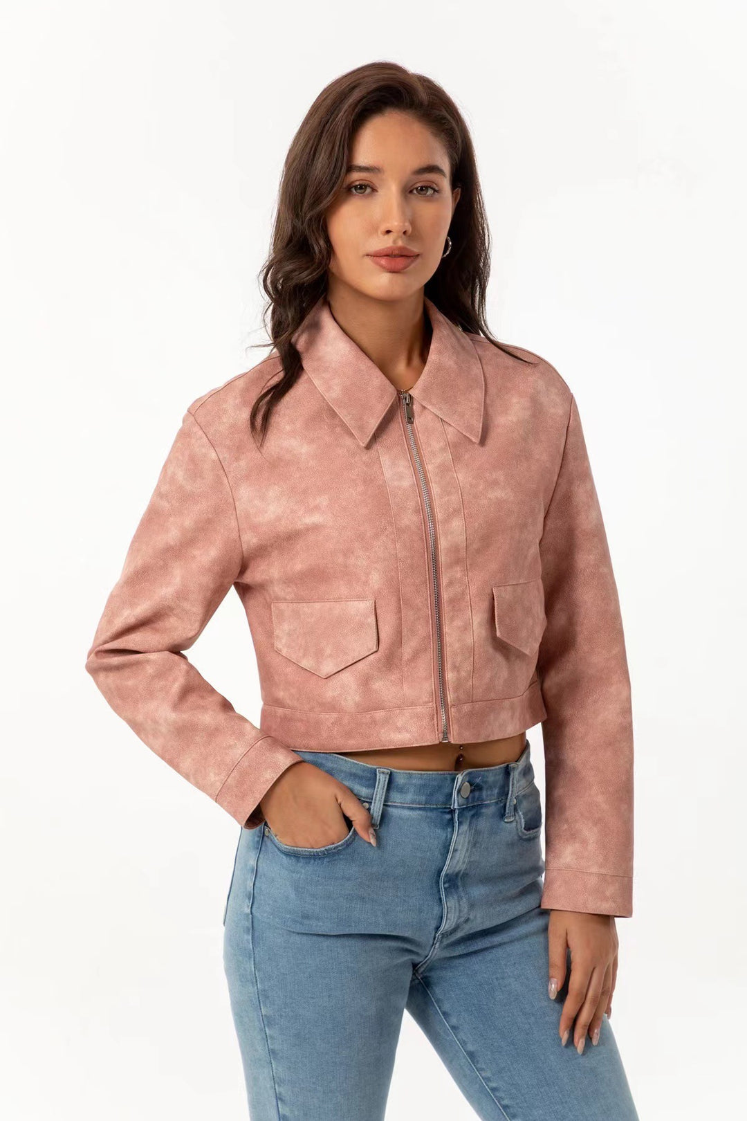 Damernas modiga cropped jacka med påsydda fickor Eva Jonsson-Eva Jonsson