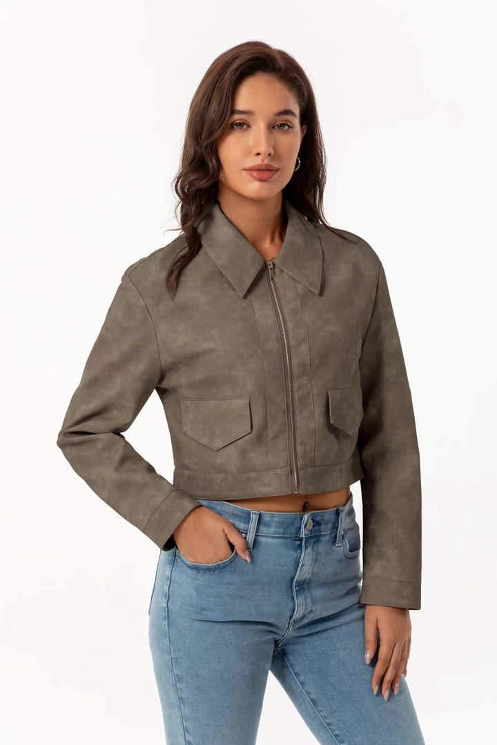 Damernas modiga cropped jacka med påsydda fickor Eva Jonsson-Eva Jonsson
