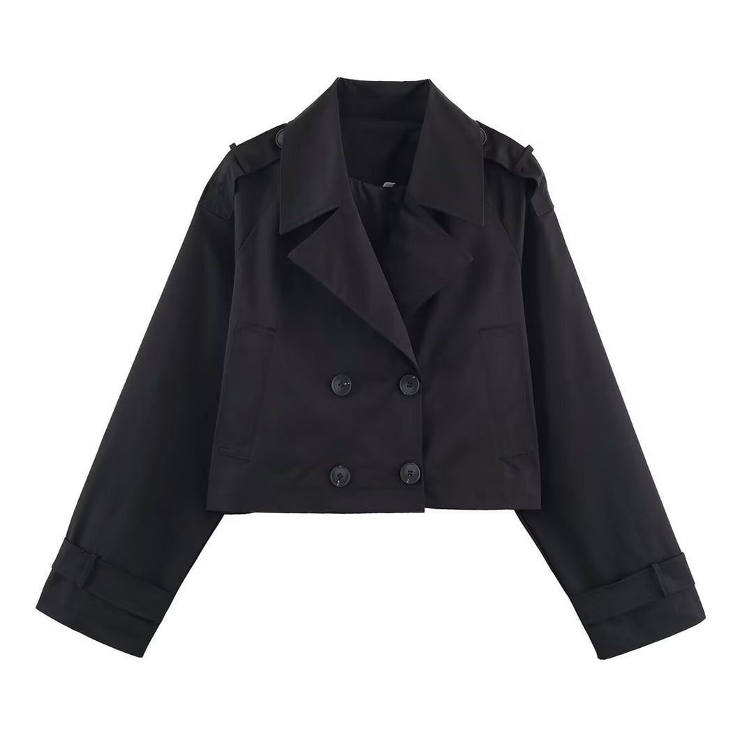 Damernas modiga cropped trenchjacka Mirla-Eva Jonsson