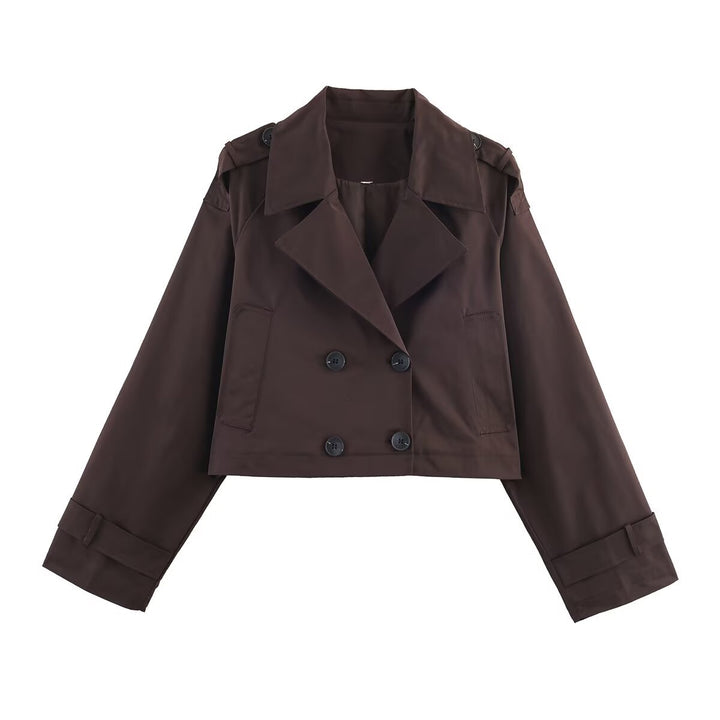 Damernas modiga cropped trenchjacka Mirla-Eva Jonsson