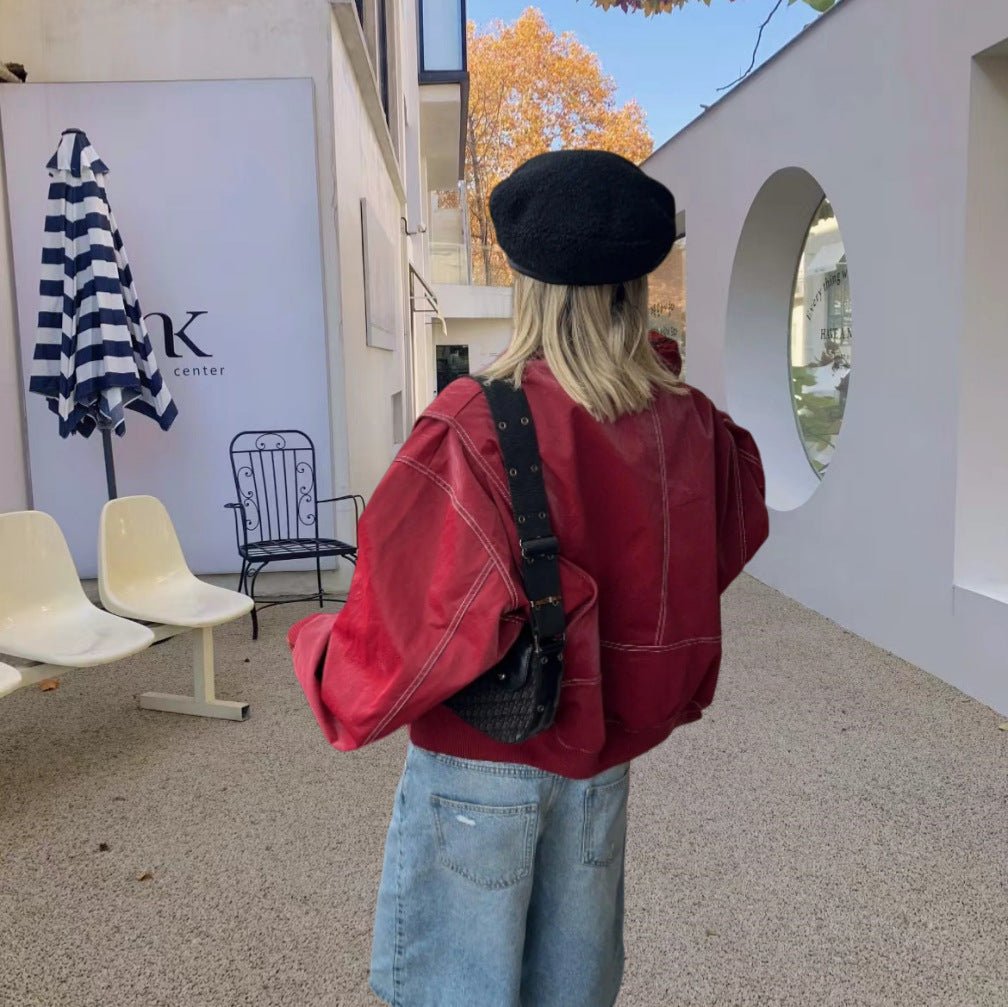 Damernas modiga jacka med trendiga stickdetaljer och avslappnad skärning Mirla-Eva Jonsson