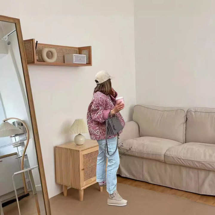Damernas modiga oversized-jacka med blommönster Mirla-Eva Jonsson