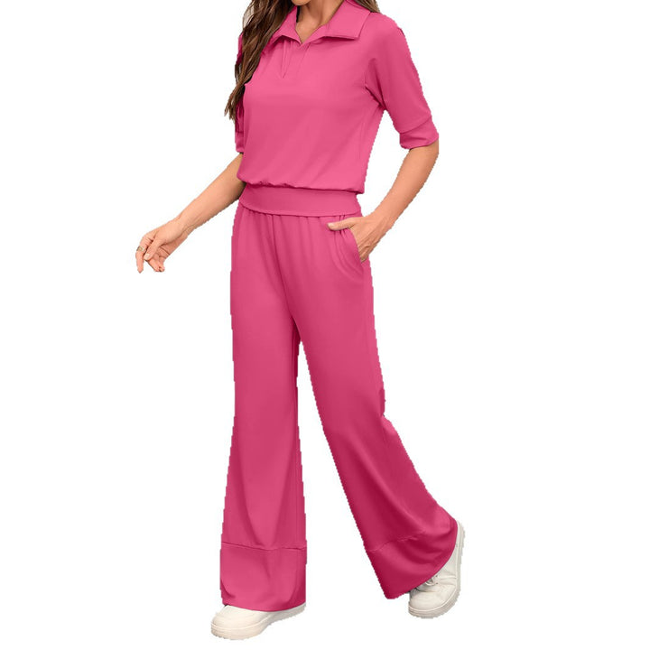 Damernas modiga polo-loungewear-set med lös passform och praktiska fickor Mirla-Eva Jonsson