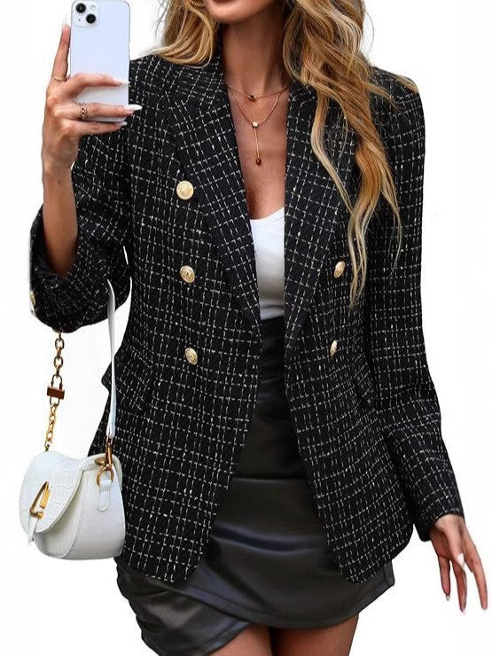 Damernas modiska blazer med dubbel knapprad Mirla-Eva Jonsson
