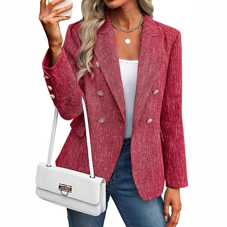 Damernas modiska blazer med dubbel knapprad Mirla-Eva Jonsson
