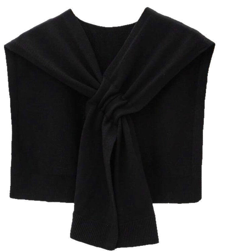 Damernas modiska stickad scarf med knutdetalj Eva Jonsson-Eva Jonsson