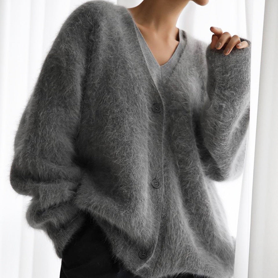 Damernas mysiga cardigan med V-ringning Eva Jonsson-Eva Jonsson