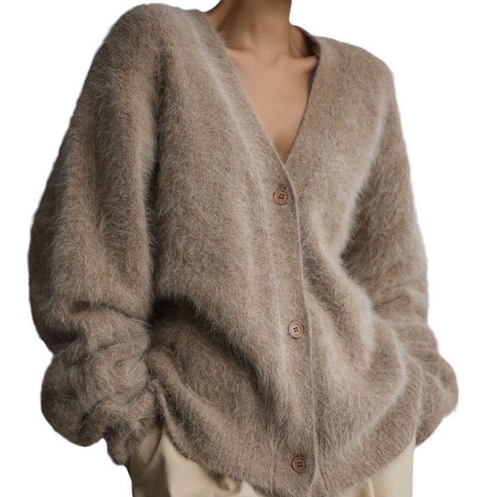 Damernas mysiga cardigan med V-ringning Eva Jonsson-Eva Jonsson