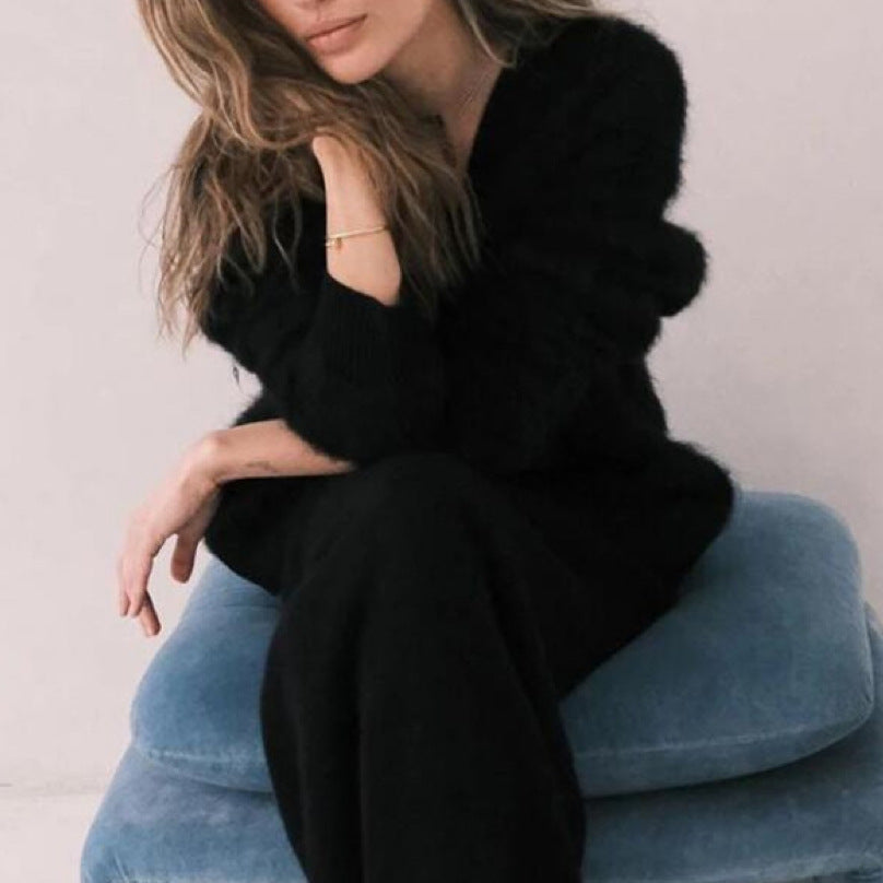 Damernas mysiga cardigan med V-ringning Eva Jonsson-Eva Jonsson