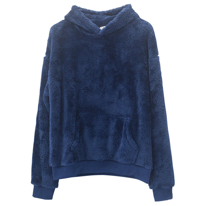 Damernas mysiga fleece-hoodie med praktiska fickor Mirla-Eva Jonsson