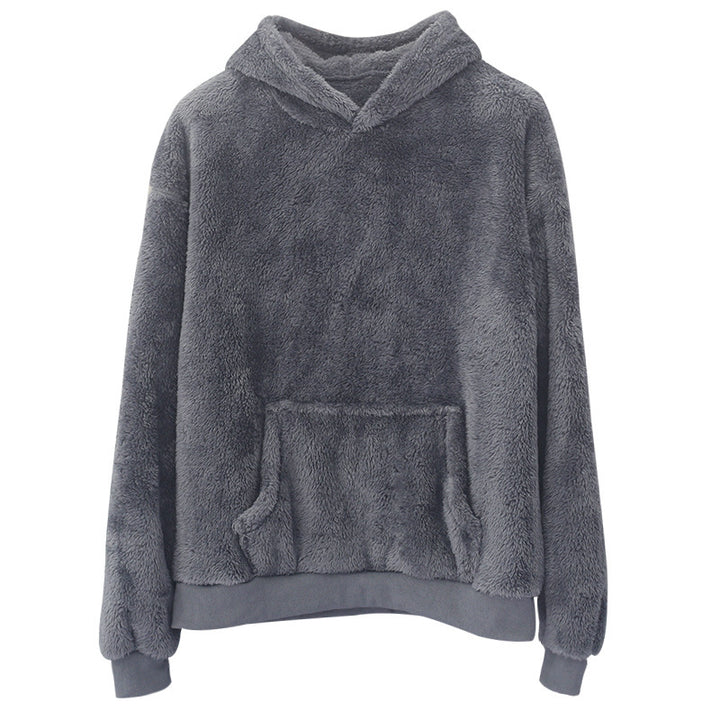 Damernas mysiga fleece-hoodie med praktiska fickor Mirla-Eva Jonsson