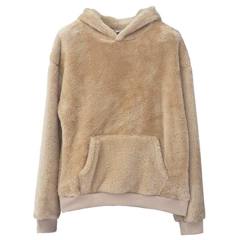 Damernas mysiga fleece-hoodie med praktiska fickor Mirla-Eva Jonsson