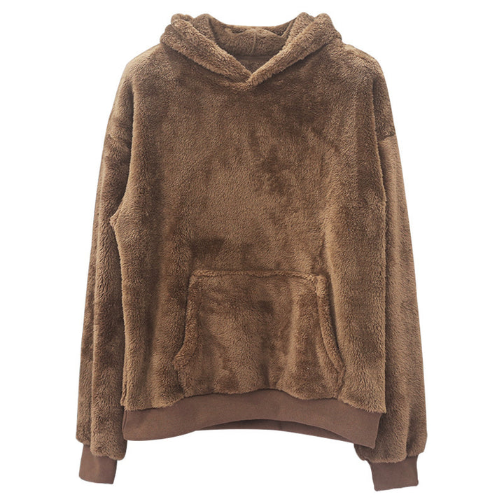 Damernas mysiga fleece-hoodie med praktiska fickor Mirla-Eva Jonsson