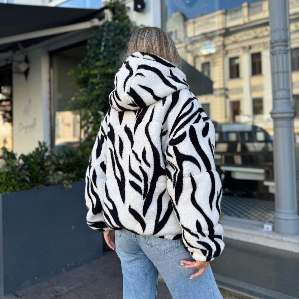 Damernas mysiga fleecejacka med oversized passform Mirla-Eva Jonsson