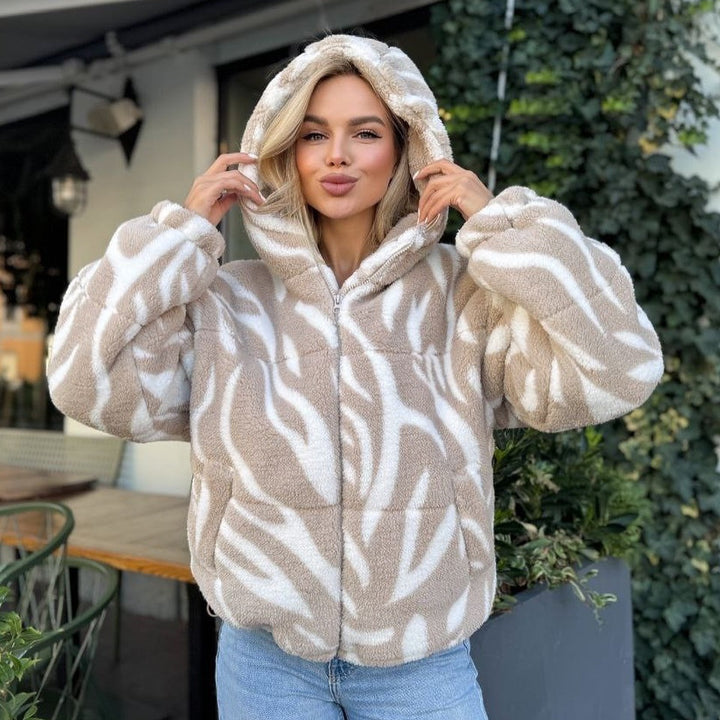Damernas mysiga fleecejacka med oversized passform Mirla-Eva Jonsson