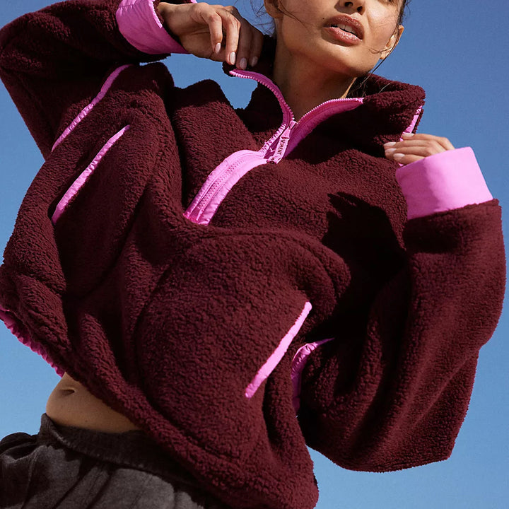 Damernas mysiga fleecejacka med vindskydd Eva Jonsson-Eva Jonsson