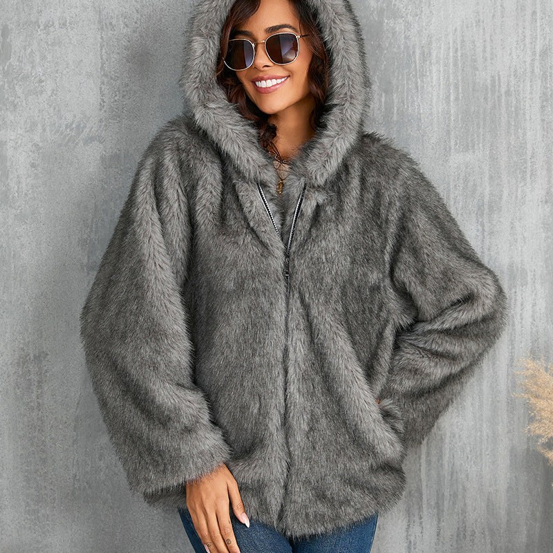 Damernas mysiga hoodiejacka Mirla-Eva Jonsson