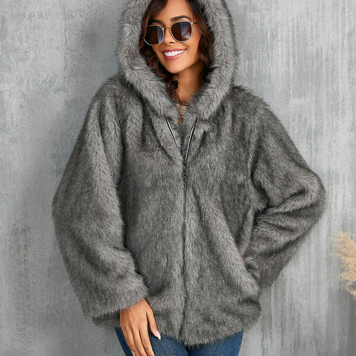 Damernas mysiga hoodiejacka Mirla-Eva Jonsson