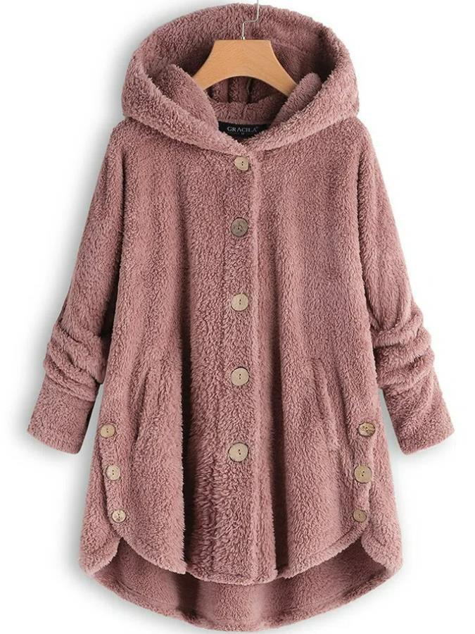 Damernas mysiga oversized fleecejacka Mirla-Eva Jonsson