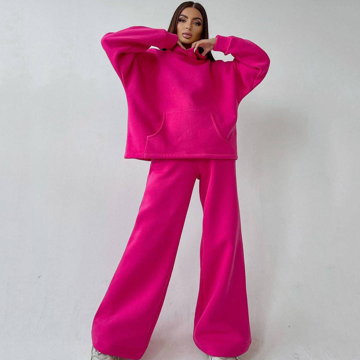 Damernas mysiga oversized hoodie och vida joggingbyxor set Mirla-Eva Jonsson
