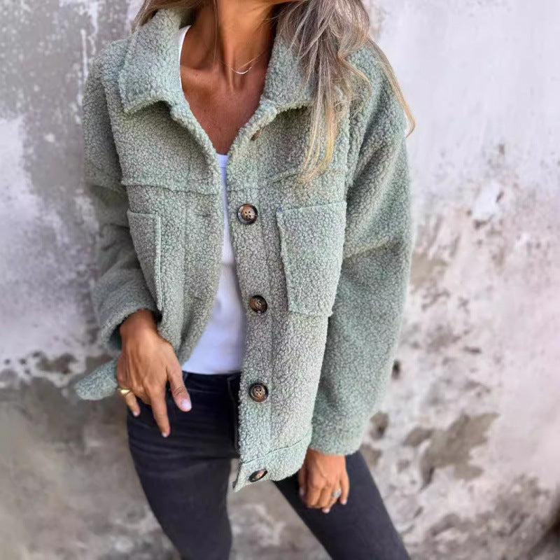 Damernas mysiga teddyjacka med praktiska fickor Eva Jonsson-Eva Jonsson