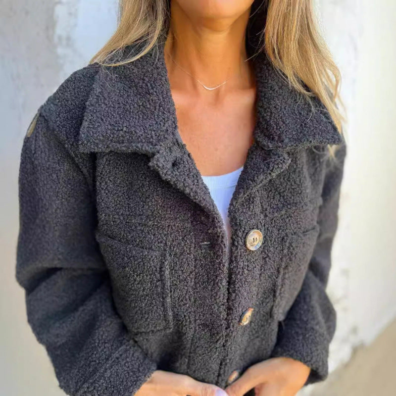 Damernas mysiga teddyjacka med praktiska fickor Eva Jonsson-Eva Jonsson