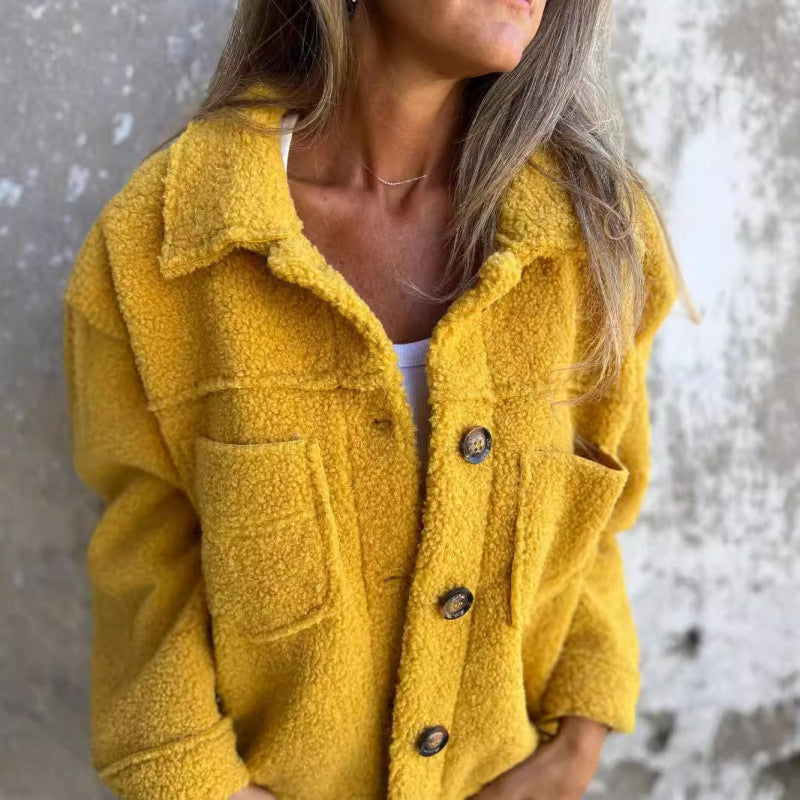 Damernas mysiga teddyjacka med praktiska fickor Eva Jonsson-Eva Jonsson