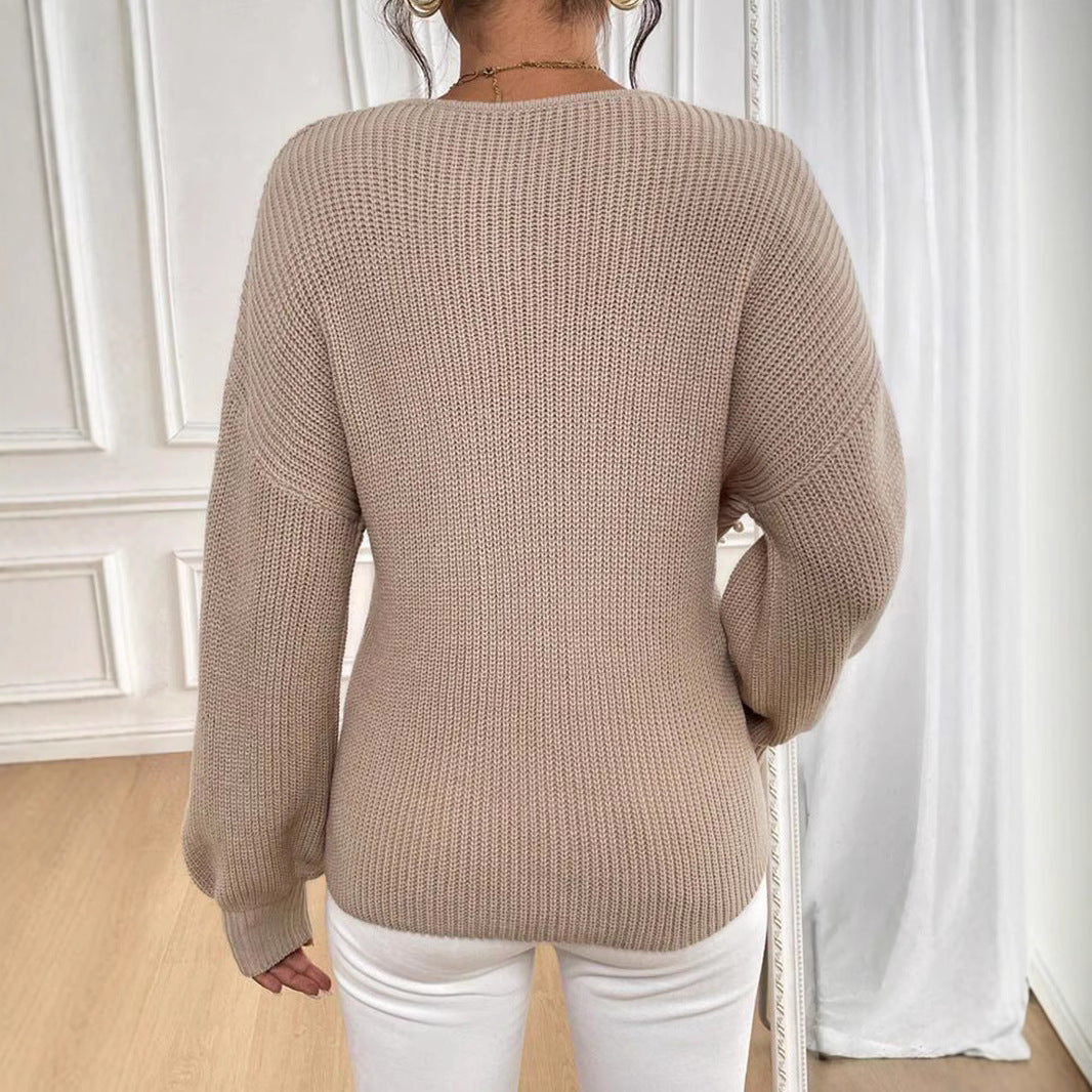 Damernas öppen stickad tröja med pärldetaljer Mirla-Eva Jonsson