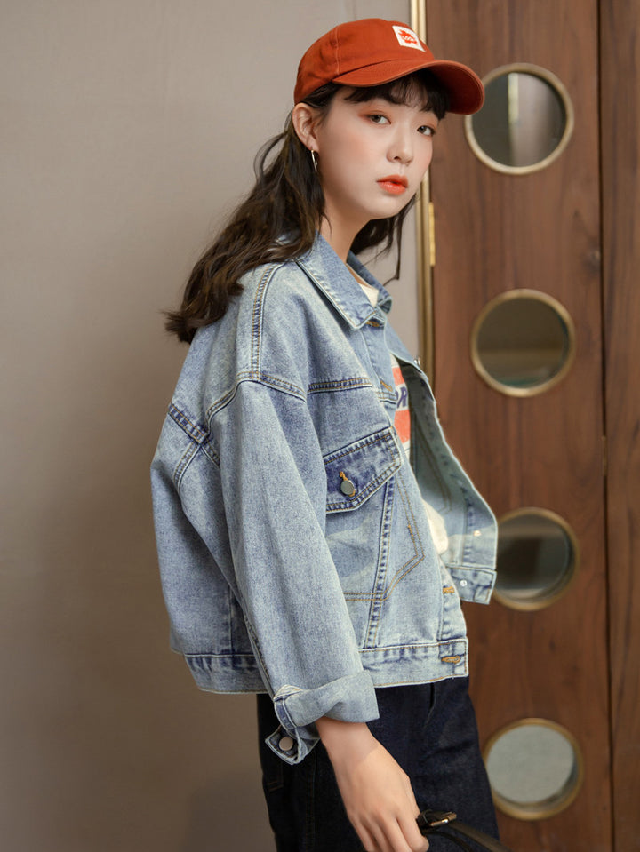 Damernas oversized denimjacka i avslappnad stil Mirla-Eva Jonsson