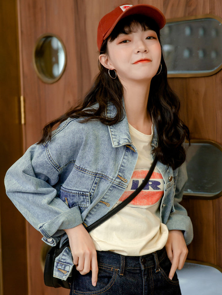 Damernas oversized denimjacka i avslappnad stil Mirla-Eva Jonsson