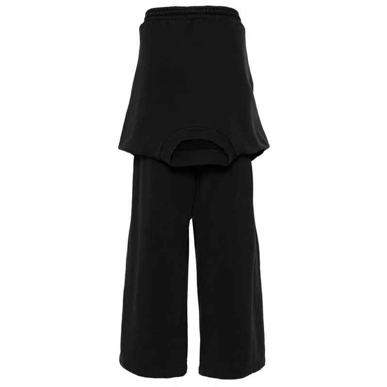 Damernas oversized fritidsbyxor med sidoinlägg och elastisk midja Mirla-Eva Jonsson