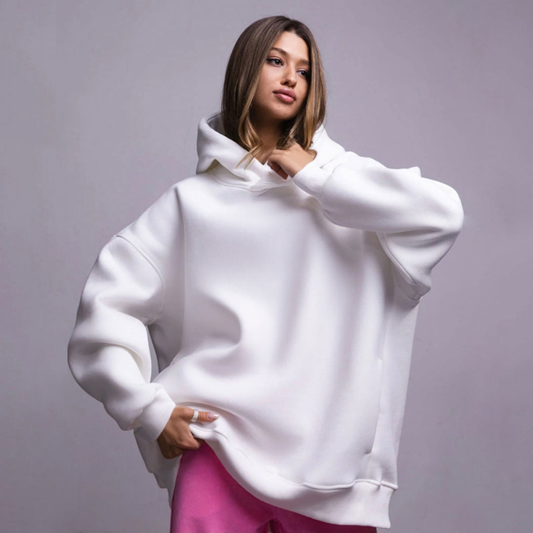 Damernas oversized hoodie i högkvalitativ fleece Mirla-Eva Jonsson