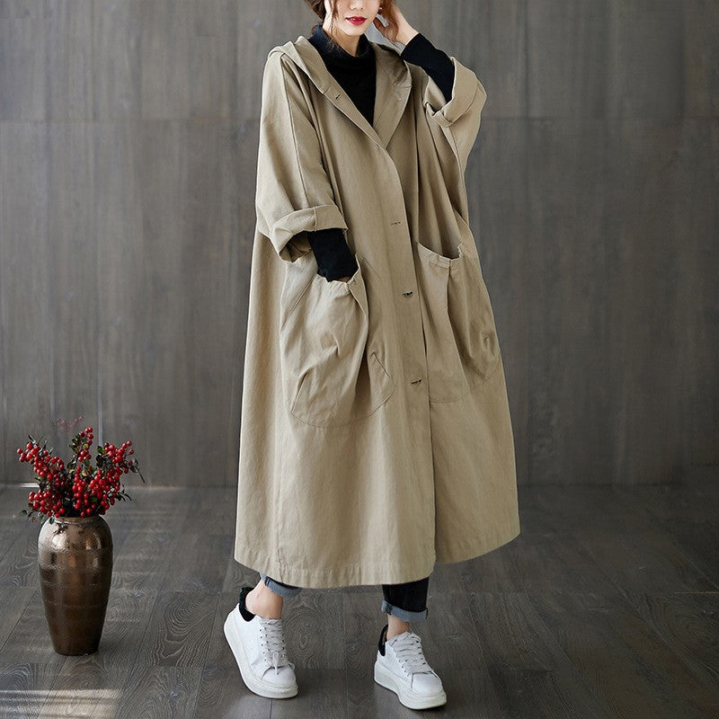 Damernas oversized hoodie-kappa med praktiska fickor Mirla-Eva Jonsson