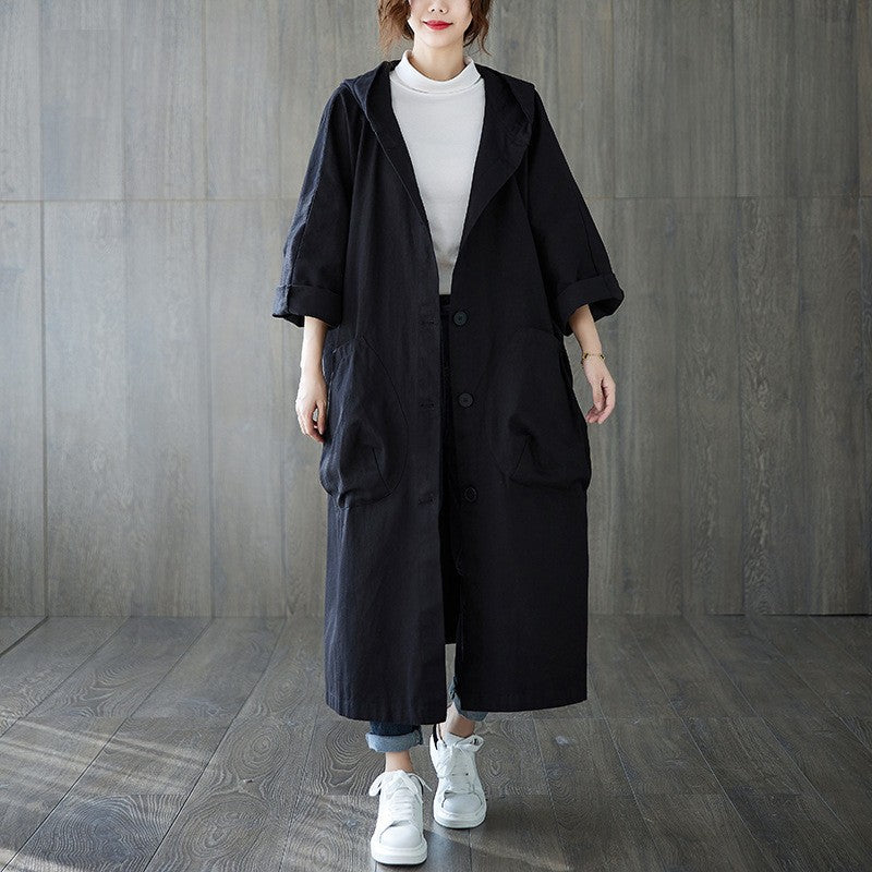 Damernas oversized hoodie-kappa med praktiska fickor Mirla-Eva Jonsson