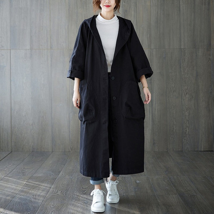 Damernas oversized hoodie-kappa med praktiska fickor Mirla-Eva Jonsson
