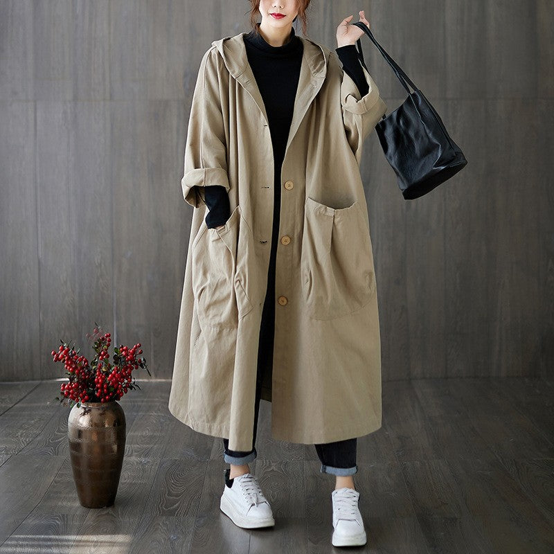 Damernas oversized hoodie-kappa med praktiska fickor Mirla-Eva Jonsson