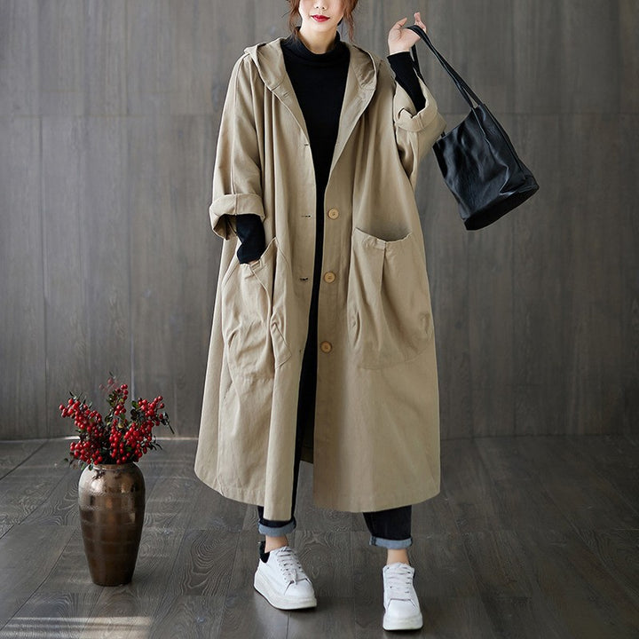 Damernas oversized hoodie-kappa med praktiska fickor Mirla-Eva Jonsson