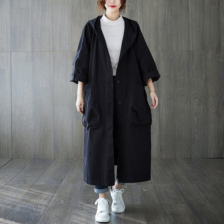 Damernas oversized hoodie-kappa med praktiska fickor Mirla-Eva Jonsson