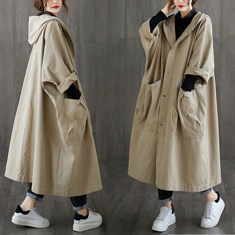 Damernas oversized hoodie-kappa med praktiska fickor Mirla-Eva Jonsson