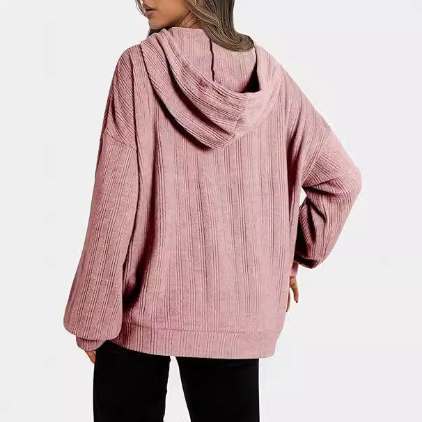 Damernas oversized hoodie med strukturerad design Eva Jonsson-Eva Jonsson