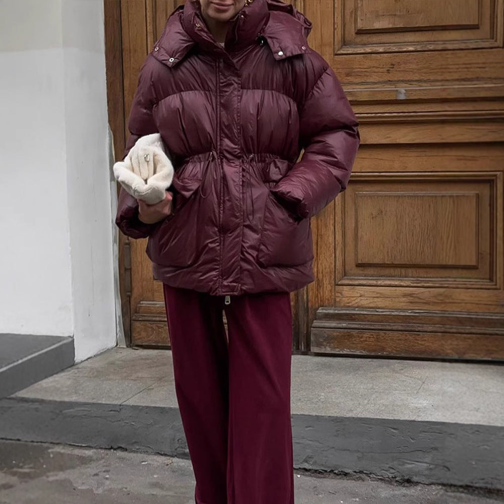 Damernas oversized quiltad jacka med hög krage och fickor Mirla-Eva Jonsson