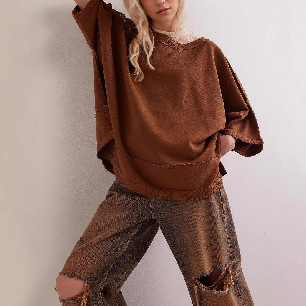 Damernas oversized sweatshirt med flytande skärning Mirla-Eva Jonsson