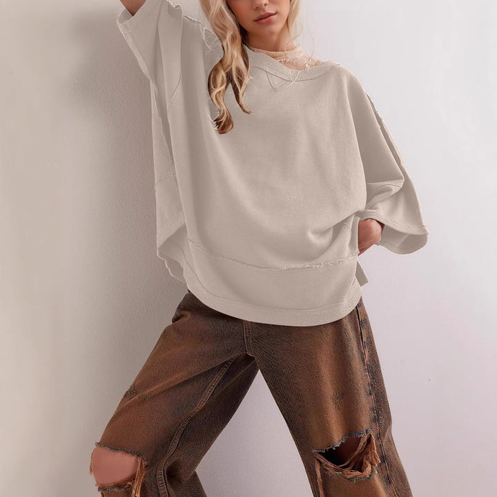 Damernas oversized sweatshirt med flytande skärning Mirla-Eva Jonsson
