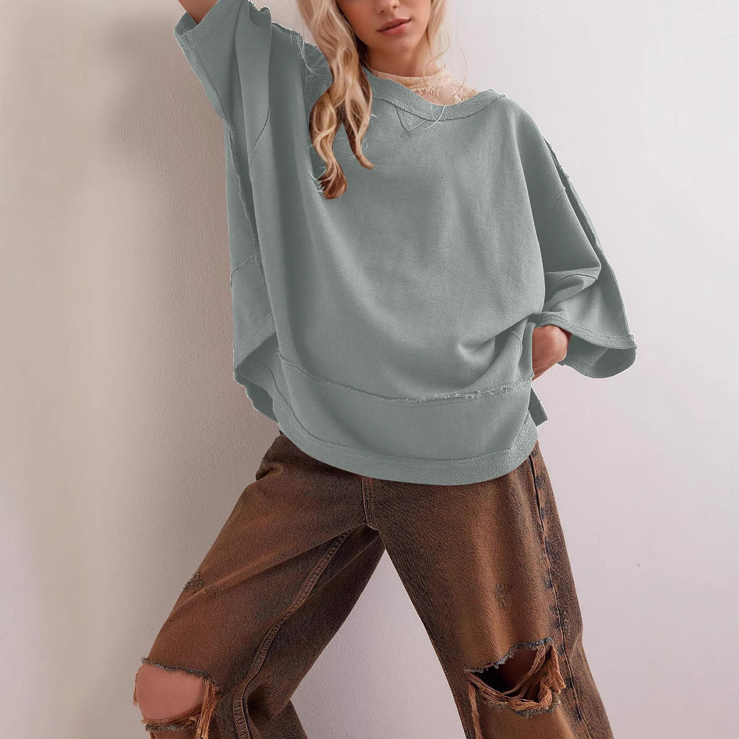Damernas oversized sweatshirt med flytande skärning Mirla-Eva Jonsson