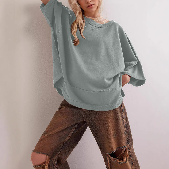 Damernas oversized sweatshirt med flytande skärning Mirla-Eva Jonsson