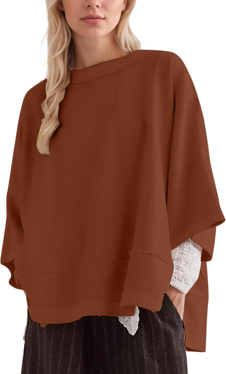 Damernas oversized sweatshirt med flytande skärning Mirla-Eva Jonsson