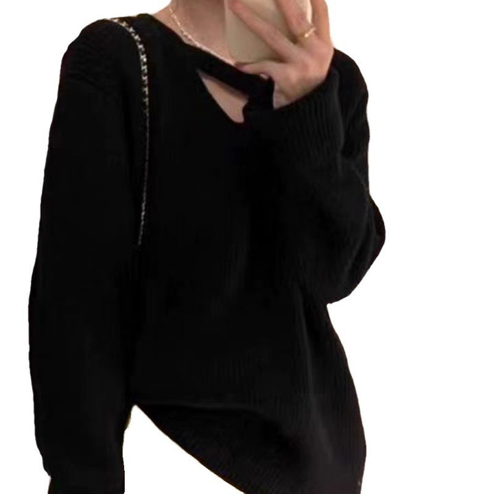 Damernas oversized tröja med modern U-ringning Mirla-Eva Jonsson